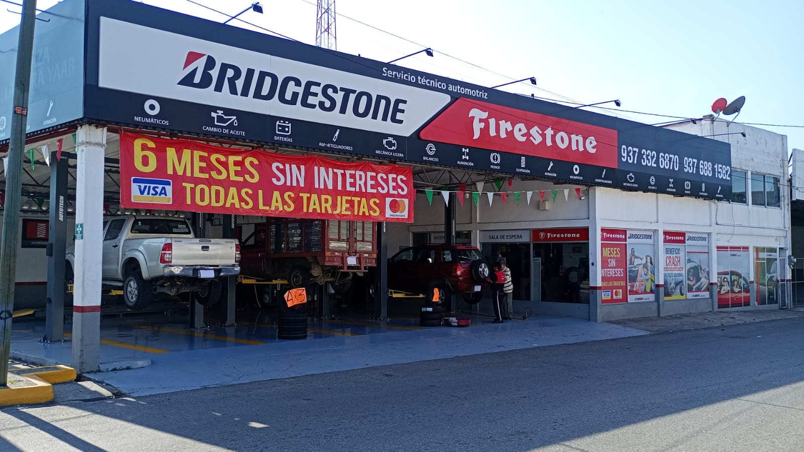 Sucursal Llantanet Cárdenas Tabasco Bridgestone venta de llantas y servicios automotrices alineación y balanceo
